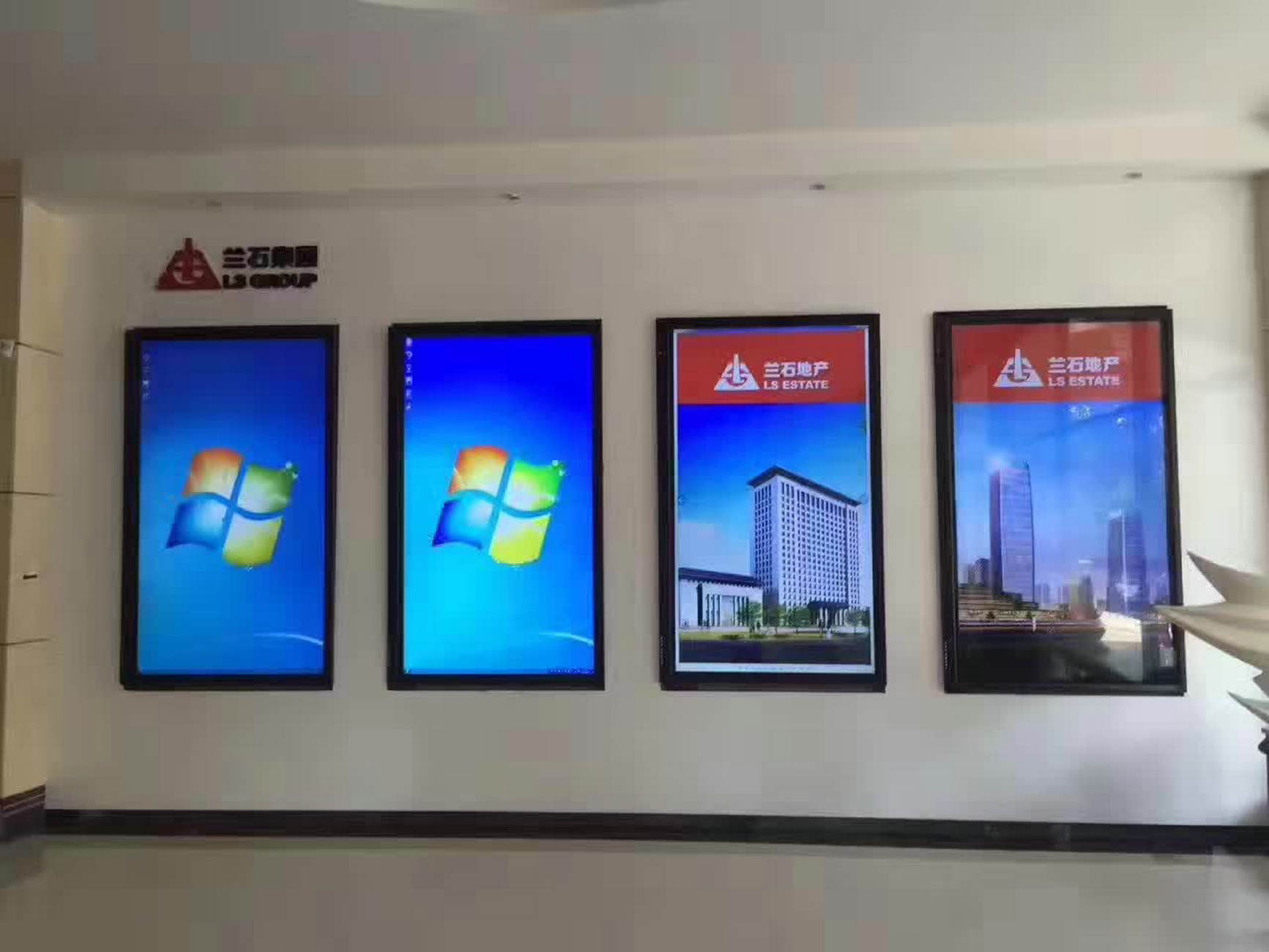 Pantalla LCD montada en la pared de 65 pulgadas