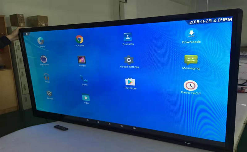 Pantalla LCD montada en la pared de 75 pulgadas