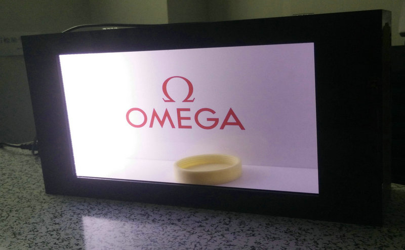 Caja de pantalla LCD transparente de 18,5 pulgadas