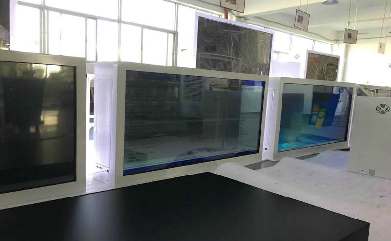 caja de pantalla lcd transparente de 75 pulgadas