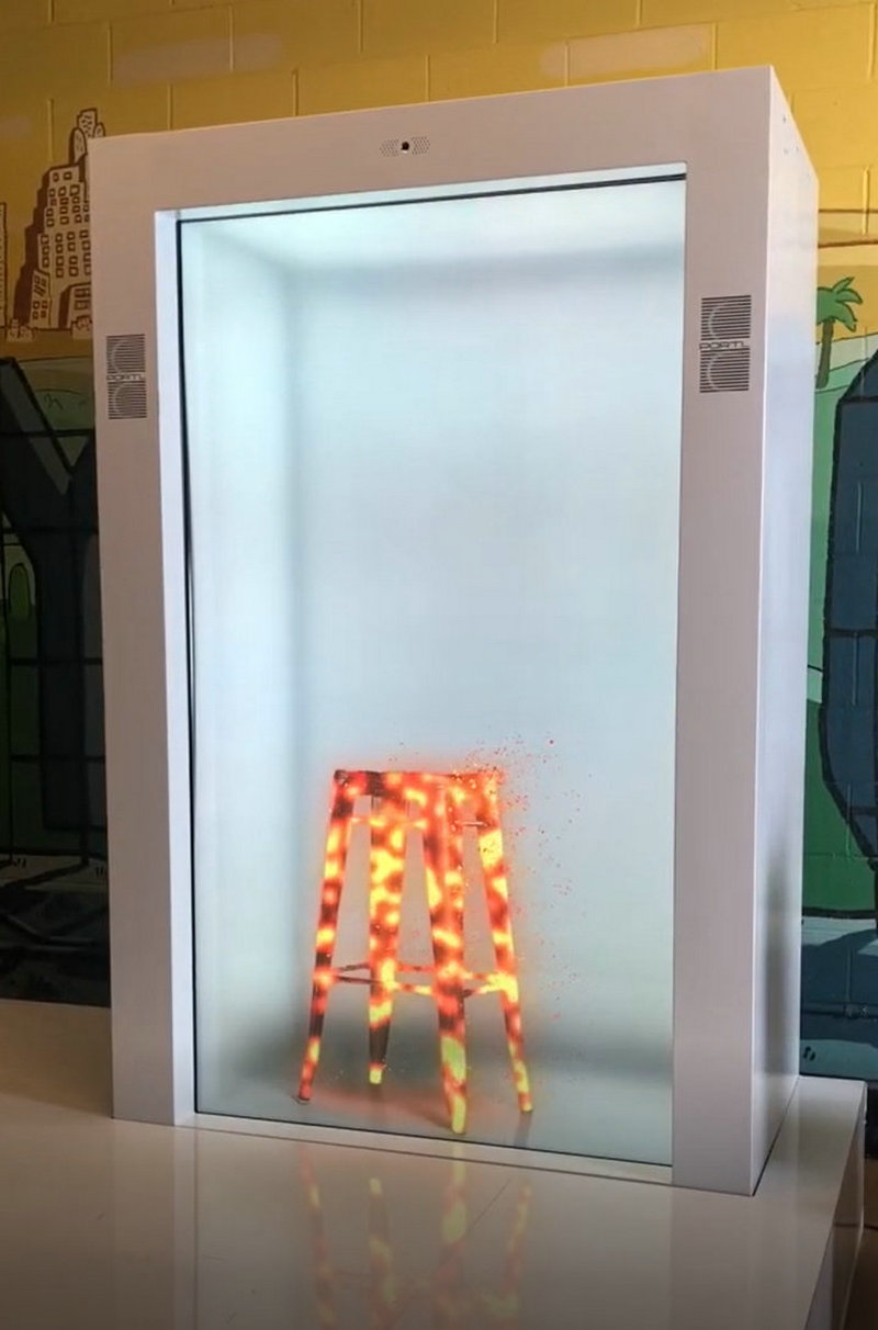 3D شاشة عرض LCD شفافة مربع